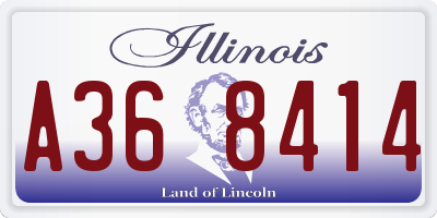 IL license plate A368414