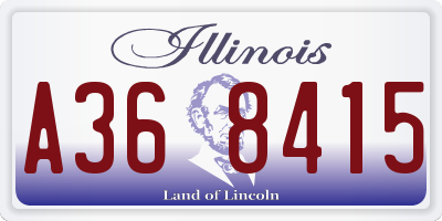 IL license plate A368415