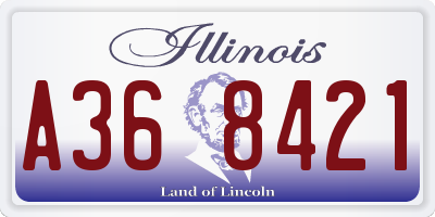 IL license plate A368421