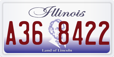 IL license plate A368422