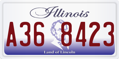 IL license plate A368423