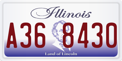 IL license plate A368430