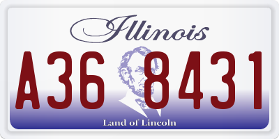 IL license plate A368431