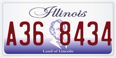 IL license plate A368434