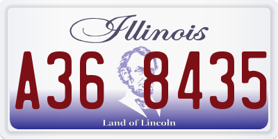 IL license plate A368435