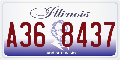 IL license plate A368437