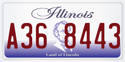IL license plate A368443