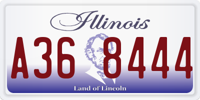 IL license plate A368444