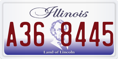 IL license plate A368445