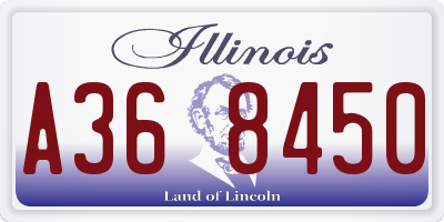 IL license plate A368450