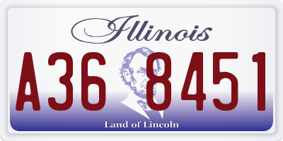 IL license plate A368451
