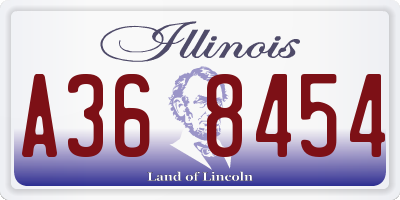 IL license plate A368454