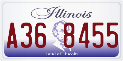 IL license plate A368455