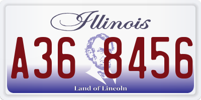IL license plate A368456