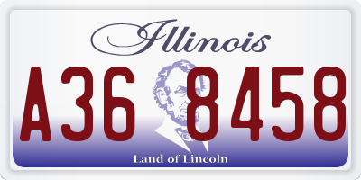 IL license plate A368458