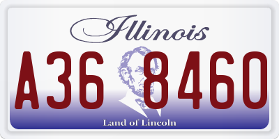 IL license plate A368460