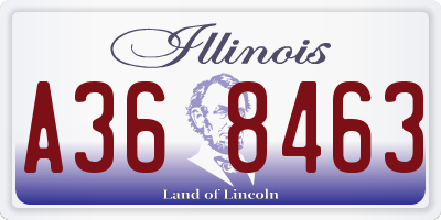 IL license plate A368463