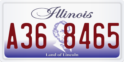 IL license plate A368465