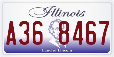 IL license plate A368467