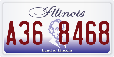 IL license plate A368468