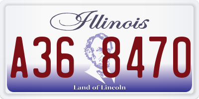 IL license plate A368470
