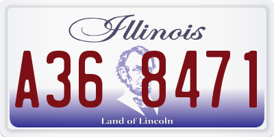 IL license plate A368471
