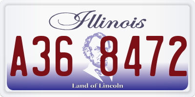 IL license plate A368472