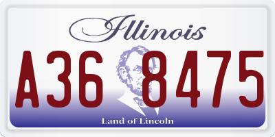 IL license plate A368475