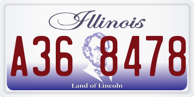 IL license plate A368478