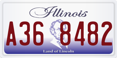 IL license plate A368482