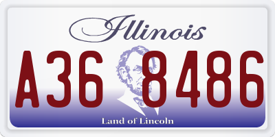 IL license plate A368486