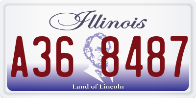 IL license plate A368487