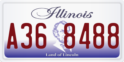 IL license plate A368488