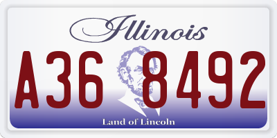 IL license plate A368492