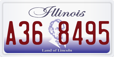 IL license plate A368495