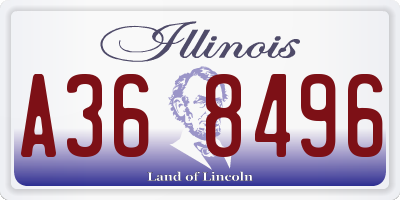 IL license plate A368496
