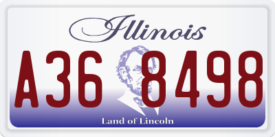 IL license plate A368498