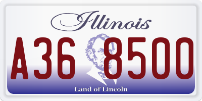IL license plate A368500