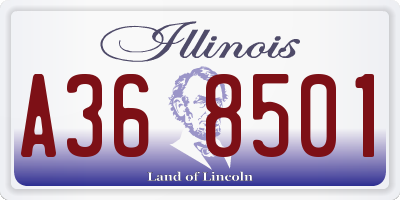 IL license plate A368501