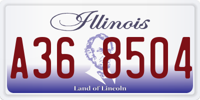 IL license plate A368504