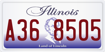 IL license plate A368505