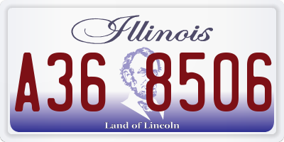 IL license plate A368506