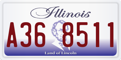 IL license plate A368511