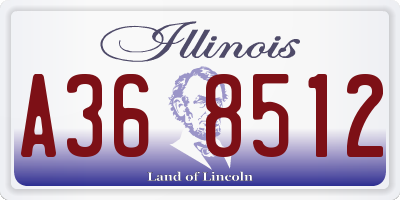 IL license plate A368512