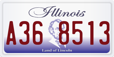 IL license plate A368513