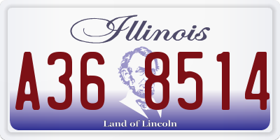 IL license plate A368514