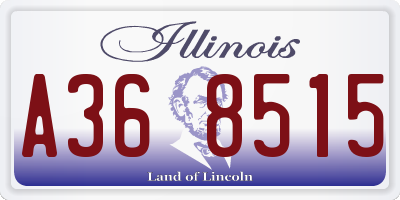 IL license plate A368515