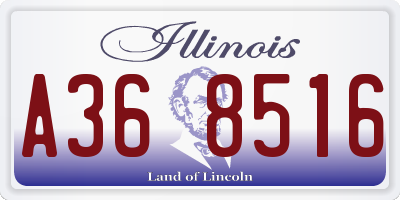 IL license plate A368516
