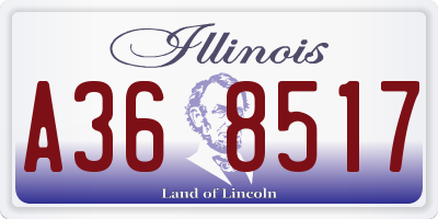 IL license plate A368517