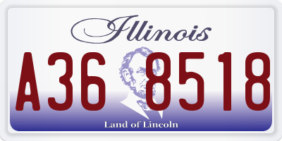 IL license plate A368518
